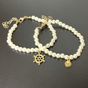 Ocean themed pearl friendship bracelets